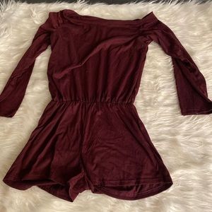 Long sleeve off the shoulder romper